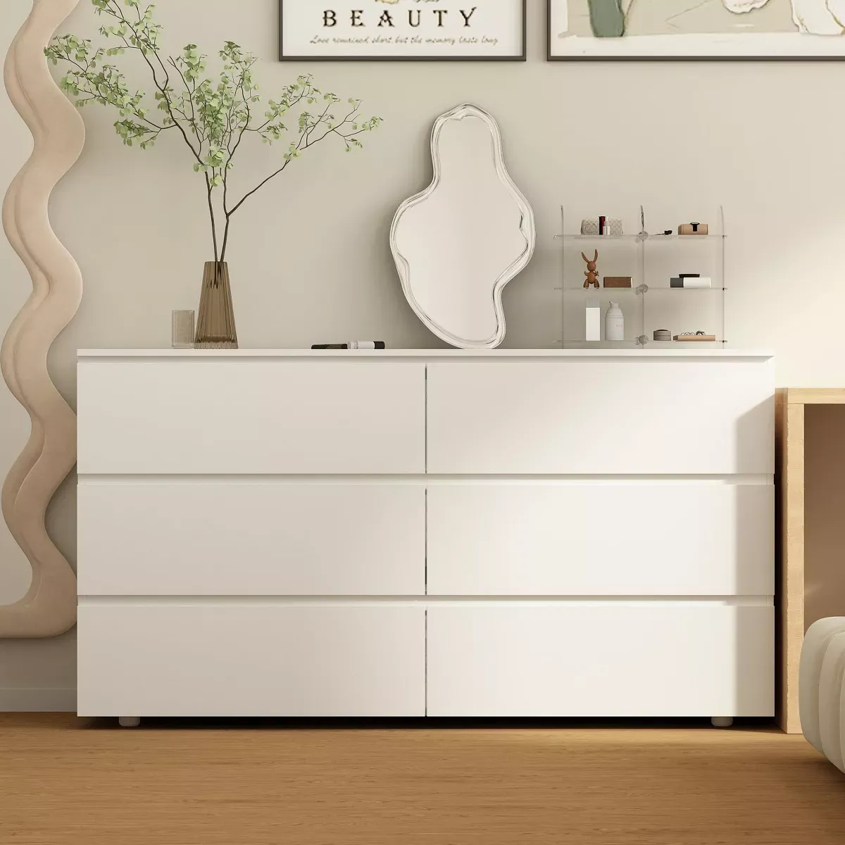 Famapy 6-Drawers Dresser Modern Chest of Drawers